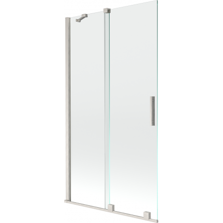 Mexen Velar sprchová zástená, 2-krídlová posuvná, 100 x 150 cm, transparentná, brúsený nikel - 896-100-000-01-97