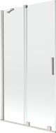 Mexen Velar sprchová zástená, 2-krídlová posuvná, 100 x 150 cm, transparentná, brúsený nikel - 896-100-000-01-97
