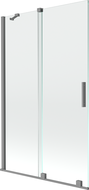 Mexen Velar 2-krídlová posuvná vaňová stena 110 x 150 cm, transparentná, zbraňový kov - 896-110-000-01-95