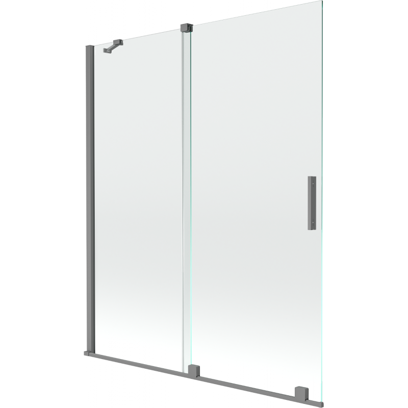 Mexen Velar sprchová zastena posuvná 2-dielna 140 x 150 cm, číra, gun metal - 896-140-000-01-95