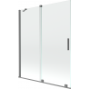 Mexen Velar sprchová zastena posuvná 2-dielna 140 x 150 cm, číra, gun metal - 896-140-000-01-95
