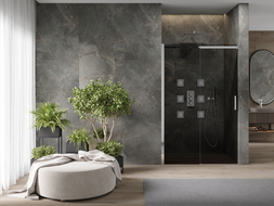 Mexen Omega sprchové dvere posuvné 110 cm, grafitové, chróm - 825-110-000-01-40