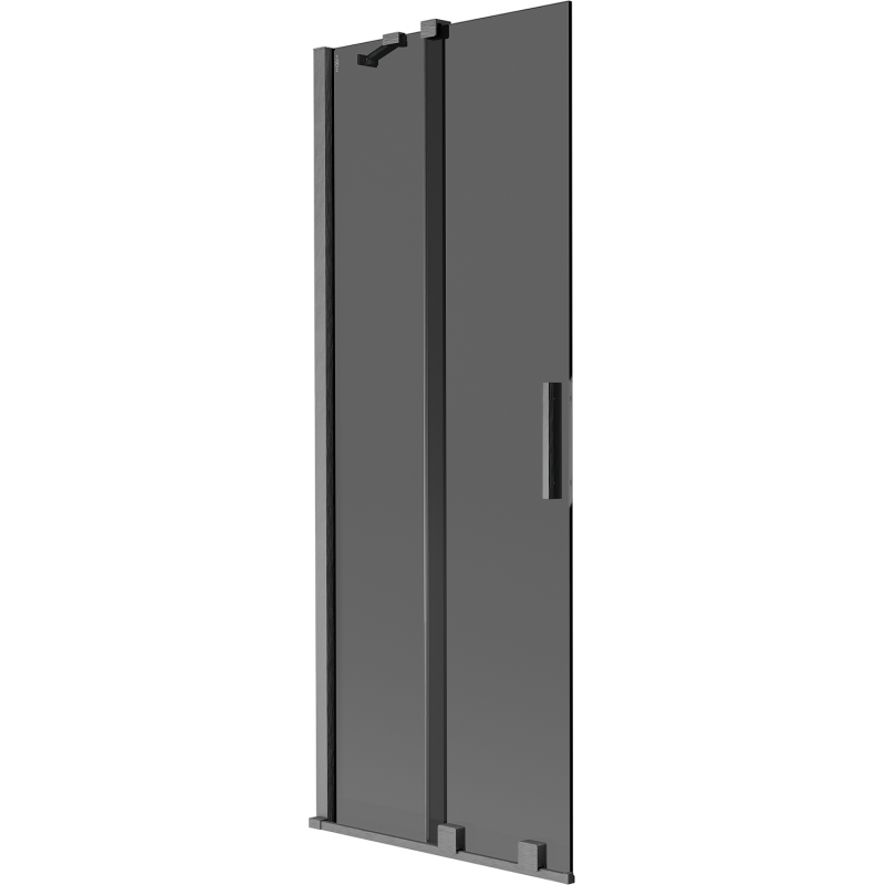 Mexen Velar dvojkrídlový posuvný vaňový paravan 70 x 150 cm, grafit, gun gray brúsený - 896-070-000-41-66