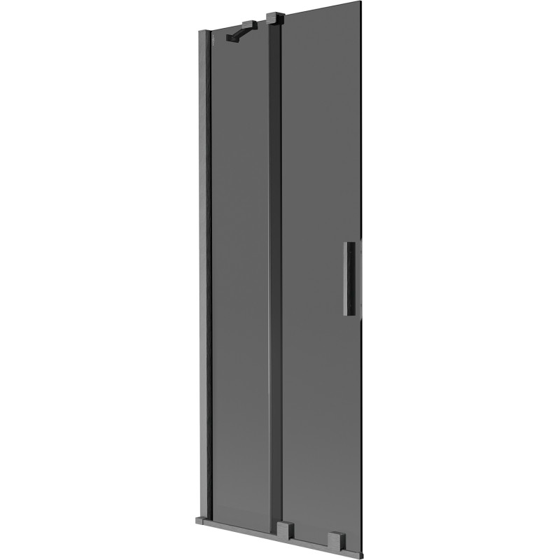 Mexen Velar posuvná vaňová zástena, 2-panelová 75 x 150 cm, grafit, kartáčovaná šedá - 896-075-000-41-66