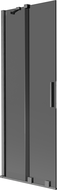 Mexen Velar vaneľová zástena 2-krídlová posuvná 75 x 150 cm, grafitová, gun gray brúsená - 896-075-000-41-66