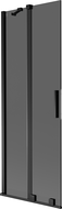 Mexen Velar vaňová zástena 2-krídlová posuvná 75 x 150 cm, grafit, čierna - 896-075-000-41-70