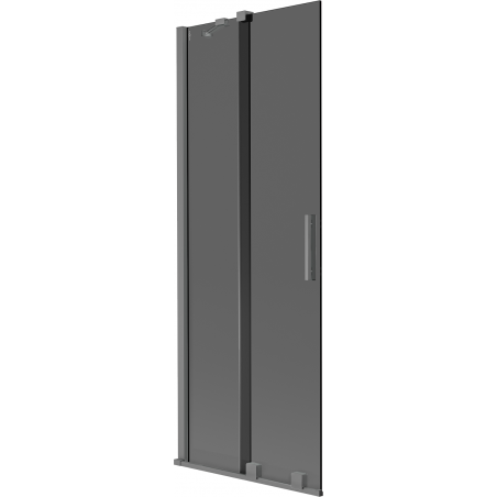 Mexen Velar dvojkrídlová posuvná vaňová zástena 75 x 150 cm, grafit, gun metal - 896-075-000-41-95