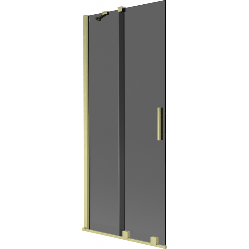Mexen Velar pohyblivé sprchové dvere 2-krídlové 80 x 150 cm, grafit, zlaté - 896-080-000-41-50