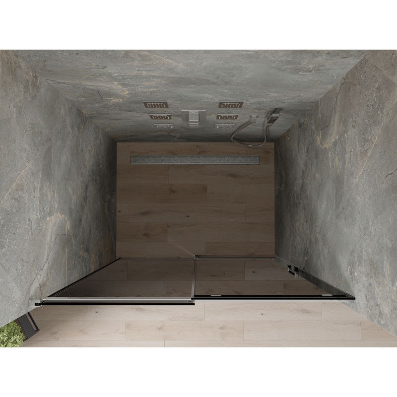 Mexen Omega posuvné sprchové dvere 130 cm, grafit, chróm - 825-130-000-01-40