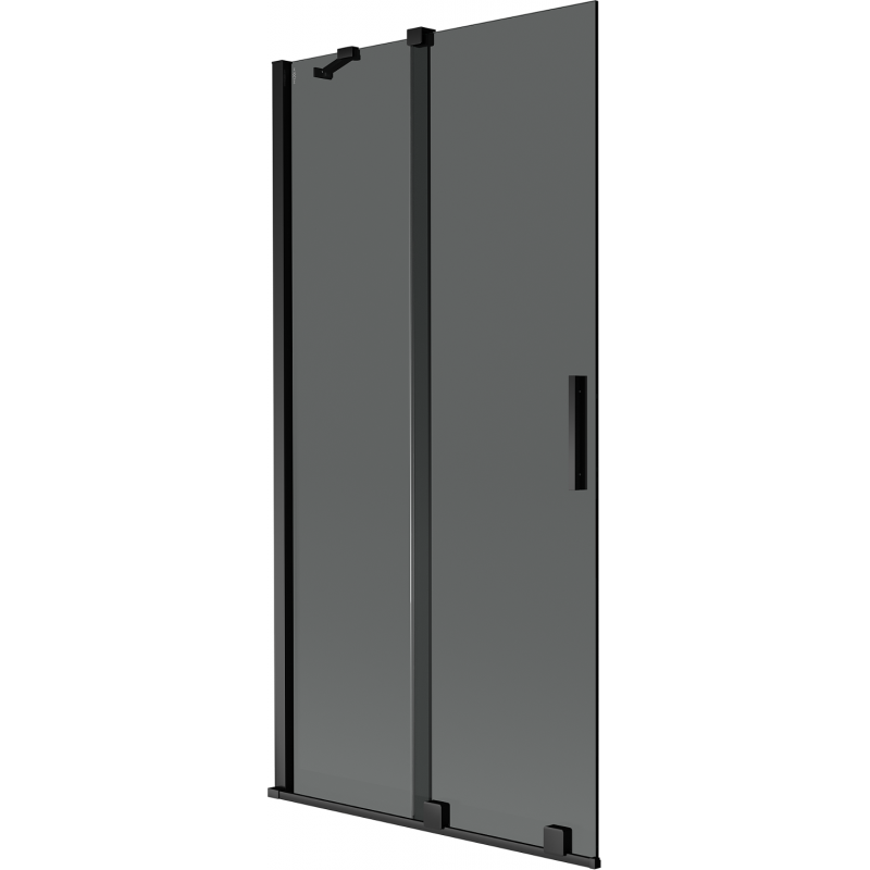 Mexen Velar sprchová zásteny 2-krídlová posuvná 95 x 150 cm, grafitová, čierna - 896-095-000-41-70