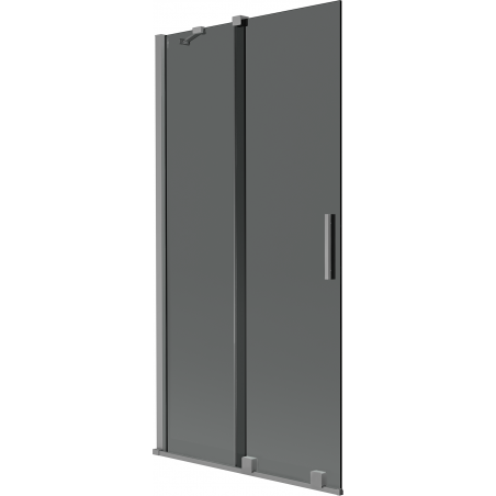 Mexen Velar dvojkrídlové posuvné vaňové paravány 95 x 150 cm, grafit, gun metal - 896-095-000-41-95