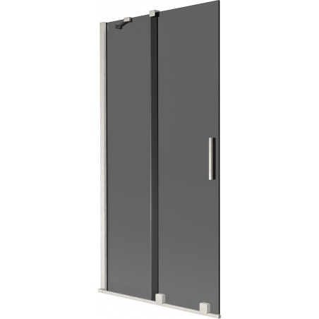 Mexen Velar sprchová zástenka 2-krídlová posuvná 95 x 150 cm, grafit, brúsený nikel - 896-095-000-41-97