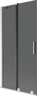 Mexen Velar sprchová zástenka 2-krídlová posuvná 95 x 150 cm, grafit, brúsený nikel - 896-095-000-41-97