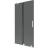 Mexen Velar vanová zástěna 2-krídlová posuvná 100 x 150 cm, grafit, biela - 896-100-000-41-20
