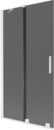 Mexen Velar vanová zástěna 2-krídlová posuvná 100 x 150 cm, grafit, biela - 896-100-000-41-20