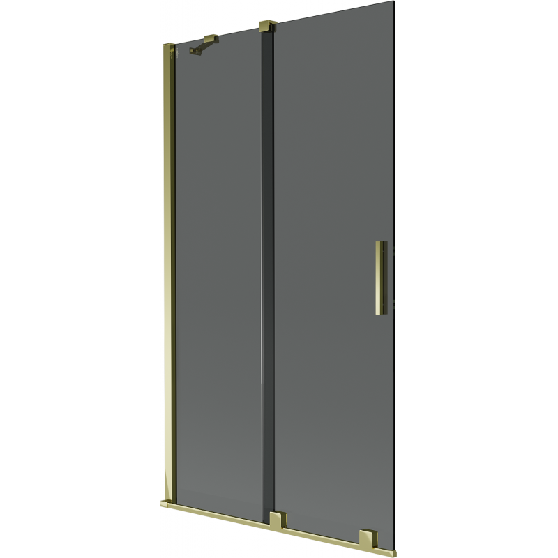 Mexen Velar vaňa parawan 2-krídlový posuvný 100 x 150 cm, grafit, zlatý - 896-100-000-41-50