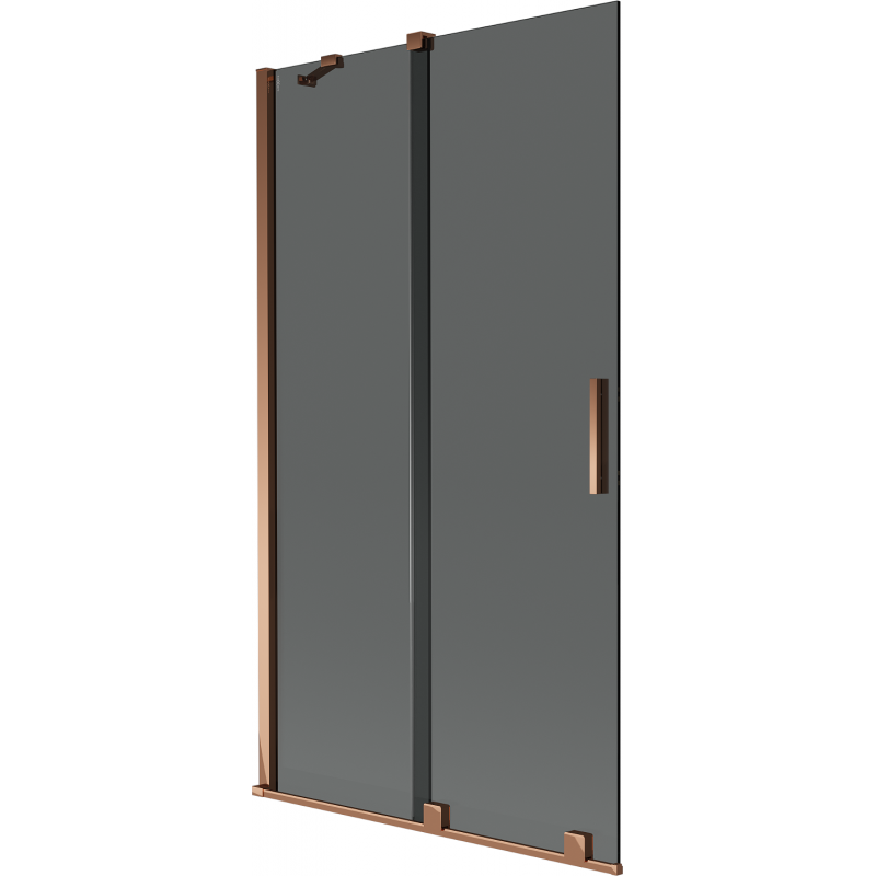 Mexen Velar vaňová stena 2-krídlová zasúvateľná 100 x 150 cm, grafit, ružové zlato - 896-100-000-41-60
