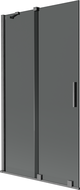 Mexen Velar vaňová zástena 2-krídlová posuvná 100 x 150 cm, grafit, gun gray kartáčovaný - 896-100-000-41-66