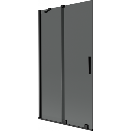 Mexen Velar dvojkrídlový posuvný sprchový záves 100 x 150 cm, grafit, čierny - 896-100-000-41-70