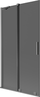 Mexen Velar vaňová stena 2-krídlová posuvná 100 x 150 cm, grafit, gun metal - 896-100-000-41-95