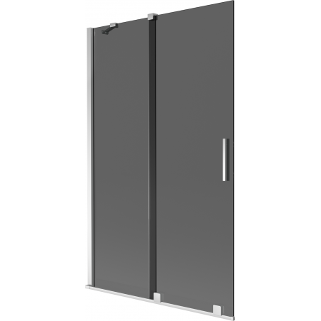 Mexen Velar vaňová zástena 2-krídlová posuvná 110 x 150 cm, grafit, chróm - 896-110-000-41-01