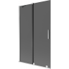 Mexen Velar vaňová zástena 2-krídlová posuvná 110 x 150 cm, grafit, chróm - 896-110-000-41-01