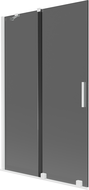 Mexen Velar vanová zástěna 2-křídlová posuvná 110 x 150 cm, grafitová, bílá - 896-110-000-41-20