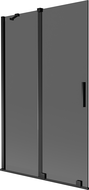 Mexen Velar vaňová zástena s dvoma posuvnými krídlami 110 x 150 cm, grafit, čierna - 896-110-000-41-70