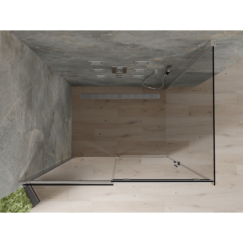 Mexen Omega posuvná sprchová kabína 100 x 80 cm, grafitová, chrómová - 825-100-080-01-40