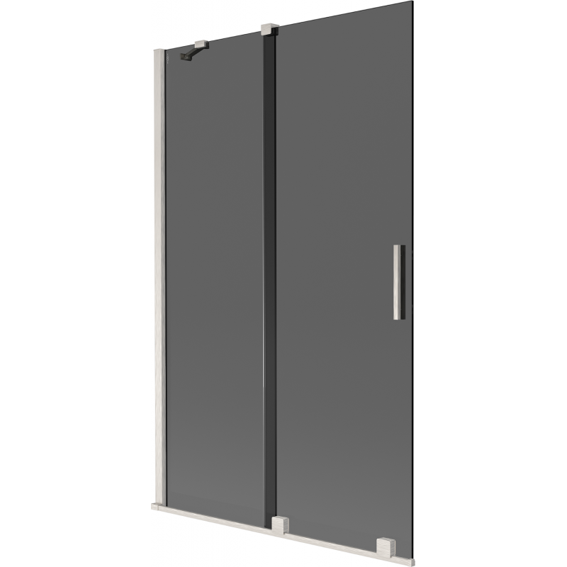 Mexen Velar sprchová zástena, 2-dielna, posuvná, 110 x 150 cm, grafit, brúsený nikel - 896-110-000-41-97