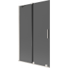 Mexen Velar sprchová zástena, 2-dielna, posuvná, 110 x 150 cm, grafit, brúsený nikel - 896-110-000-41-97