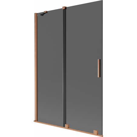 Mexen Velar dvojkrídlové sprchové dvere 120 x 150 cm, grafit, brúsená meď - 896-120-000-41-65