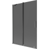 Mexen Velar vaňová zástenka 2-krídlová posuvná 120 x 150 cm, grafitová, brúsená gun gray - 896-120-000-41-66