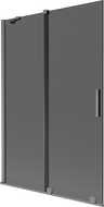 Mexen Velar vaňová zástenka 2-krídlová posuvná 120 x 150 cm, grafitová, brúsená gun gray - 896-120-000-41-66