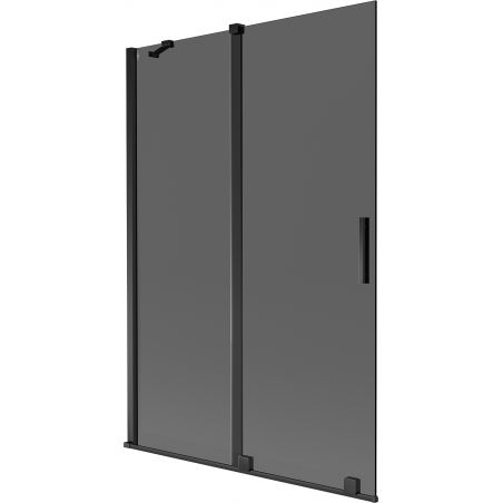 Mexen Velar dvojkrídlové sprchové týchnové dvere, 120 x 150 cm, grafit, čierna - 896-120-000-41-70