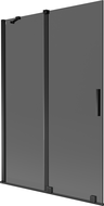 Mexen Velar dvojkrídlové sprchové týchnové dvere, 120 x 150 cm, grafit, čierna - 896-120-000-41-70