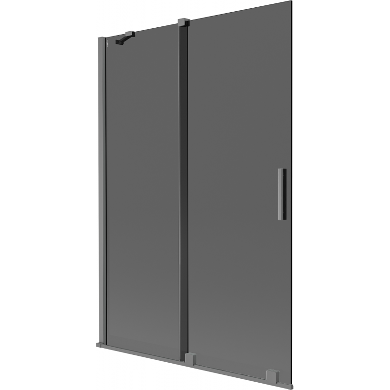 Mexen Velar dvojkrídlový posuvný kúpeľňový paraván 120 x 150 cm, grafit, gun metal - 896-120-000-41-95
