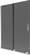 Mexen Velar dvojkrídlové posuvné vaňové zásteny 130 x 150 cm, grafit, chróm - 896-130-000-41-01
