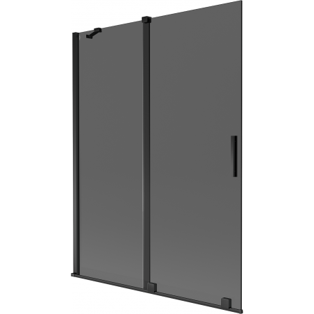 Mexen Velar vaňa zástena 2-panelová posuvná 130 x 150 cm, grafitová, čierna - 896-130-000-41-70