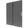 Mexen Velar vaničková zástena 2-krídlová posuvná 140 x 150 cm, grafit, biely - 896-140-000-41-20