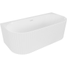 Mexen Sella voľne stojaca nástenná rebrovaná vaňa 150 x 75 cm, biela lesk, biely prepad - 52711507500-20