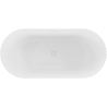 Mexen Paola voľne stojaca ryhovaná vaňa 150 x 75 cm, biela lesk, biely prepad - 52721507500-20