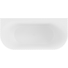 Mexen Sella voľne stojaca ryhovaná vaňa pri stene 150 x 75 cm, biela matná, biely prepad - 52711507501-20