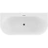 Mexen Sella voľne stojaca pri stene ryhovaná vaňa 170 x 80 cm, biely lesk, čierny prepad - 52711708000-70