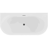 Mexen Sella voľne stojaca vaňa k stene s ryhováním 170 x 80 cm, biela lesklá, čierny prepad - 52711708000-70