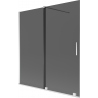 Mexen Velar vaňová zástena 2-krídlová posuvná 150 x 150 cm, grafitová, chróm - 896-150-000-41-01