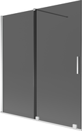 Mexen Velar vaňová zástena 2-krídlová posuvná 150 x 150 cm, grafitová, chróm - 896-150-000-41-01
