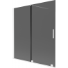 Mexen Velar dvojkrídlová posuvná vanička 150 x 150 cm, grafitová, biela - 896-150-000-41-20