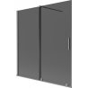 Mexen Velar vaňová zástena 2-krídlová zasúvacia 150 x 150 cm, grafit, pištoľová oceľ - 896-150-000-41-95