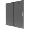 Mexen Velar vaňová zástena 2-krídlová posuvná 150 x 150 cm, grafit, kartáčovaný nikel - 896-150-000-41-97